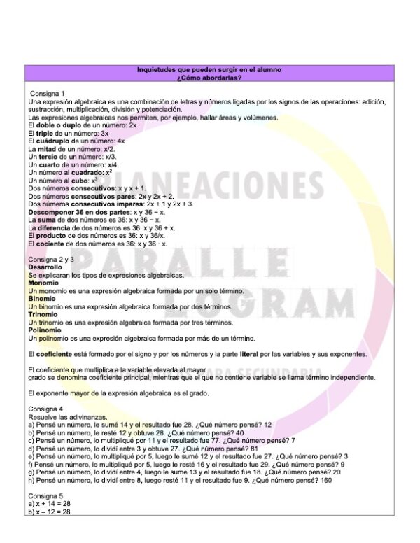 Planeación didáctica Matemáticas 1er grado Diciembre 2024 - Image 2
