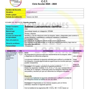 Planeación didáctica Matemáticas 2do grado Febrero 2025