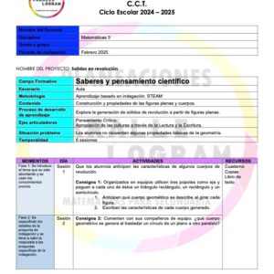 Planeación didáctica Matemáticas 3er grado Febrero 2025