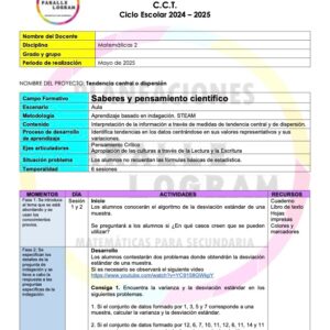 Planeación didáctica Matemáticas 2do grado Mayo 2025